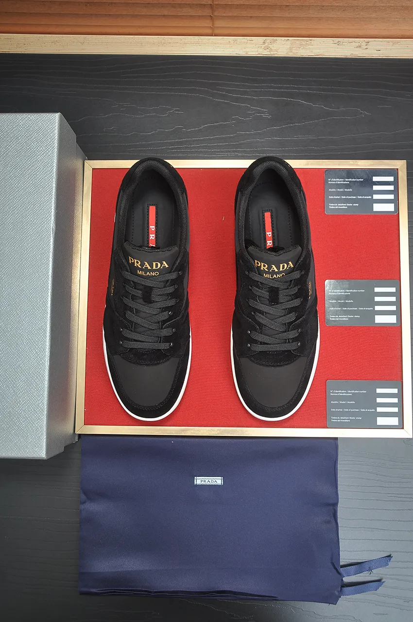 Men's shoes 💰580💶【PRADA】Top original, new season, high quality original goods, top imported calfskin with original imported glue, imported cowhide inside with original cowhide feet, original outsole! Quality guaranteed! Code 38-45 (45 customized)